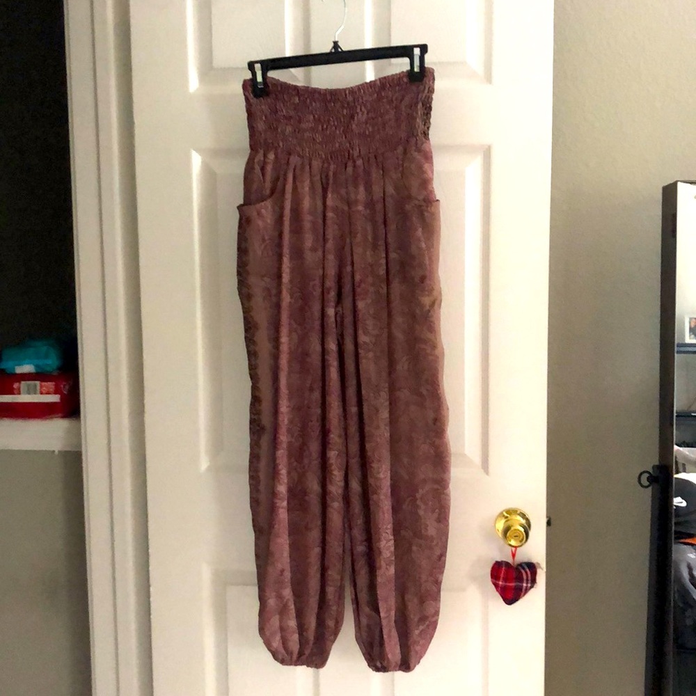 Earthbound Handmade Silk Pants w/ pockets size S